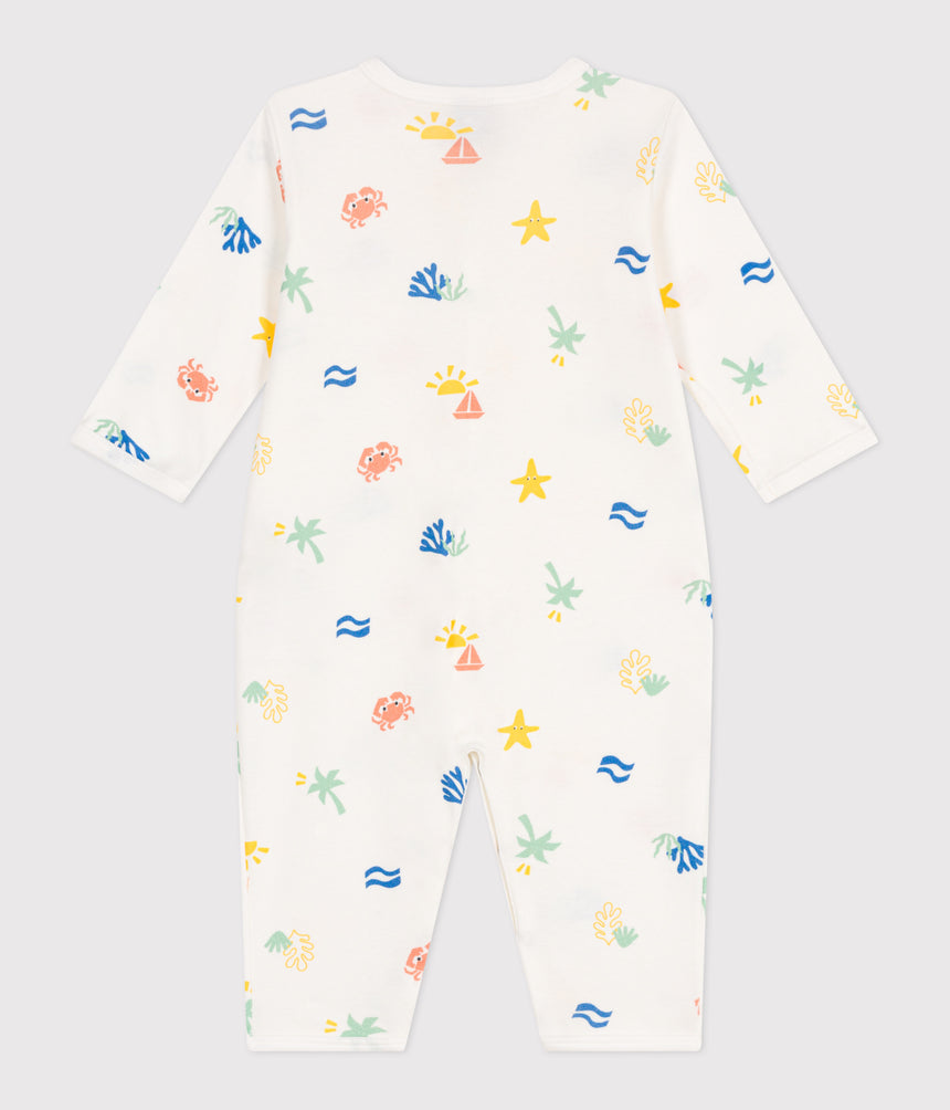 BABIES' PRINTED COTTON FOOTLESS PYJAMA SUIT