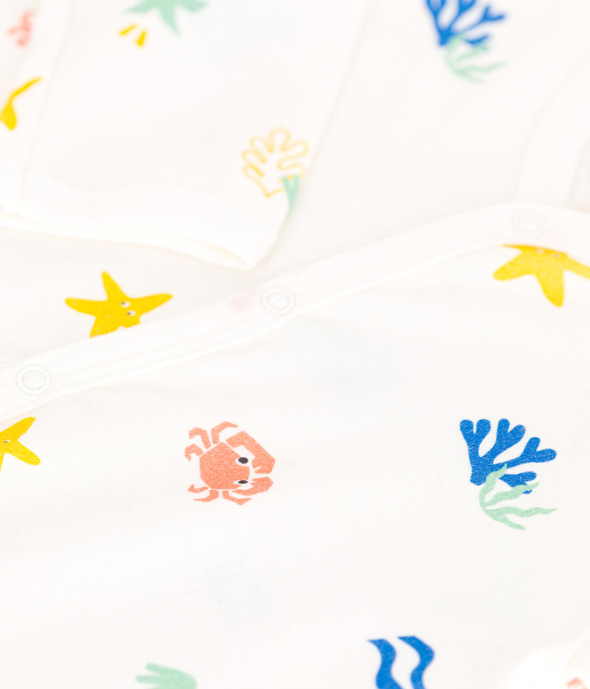 BABIES' PRINTED COTTON FOOTLESS PYJAMA SUIT