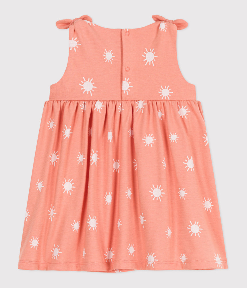 BABIES SLEEVELESS SUNSHINE PRINT COTTON DRESS