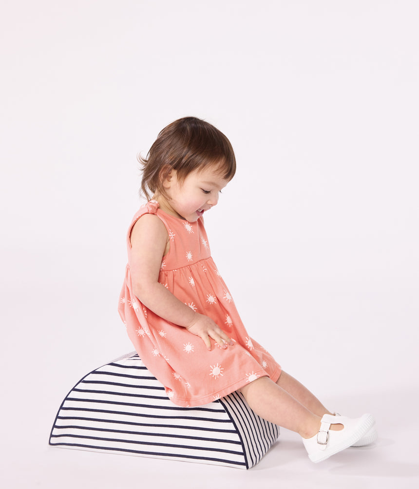 BABIES SLEEVELESS SUNSHINE PRINT COTTON DRESS