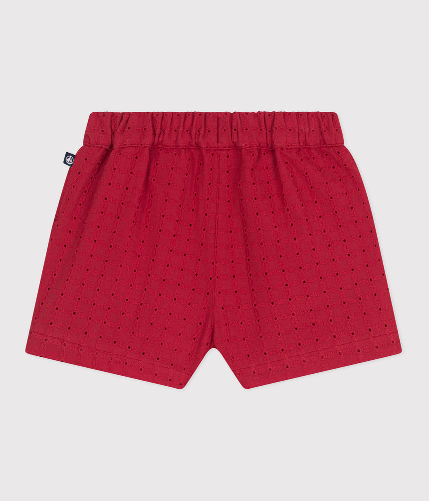 BABIES' POPLIN & BRODERIE ANGLAISE SHORT
