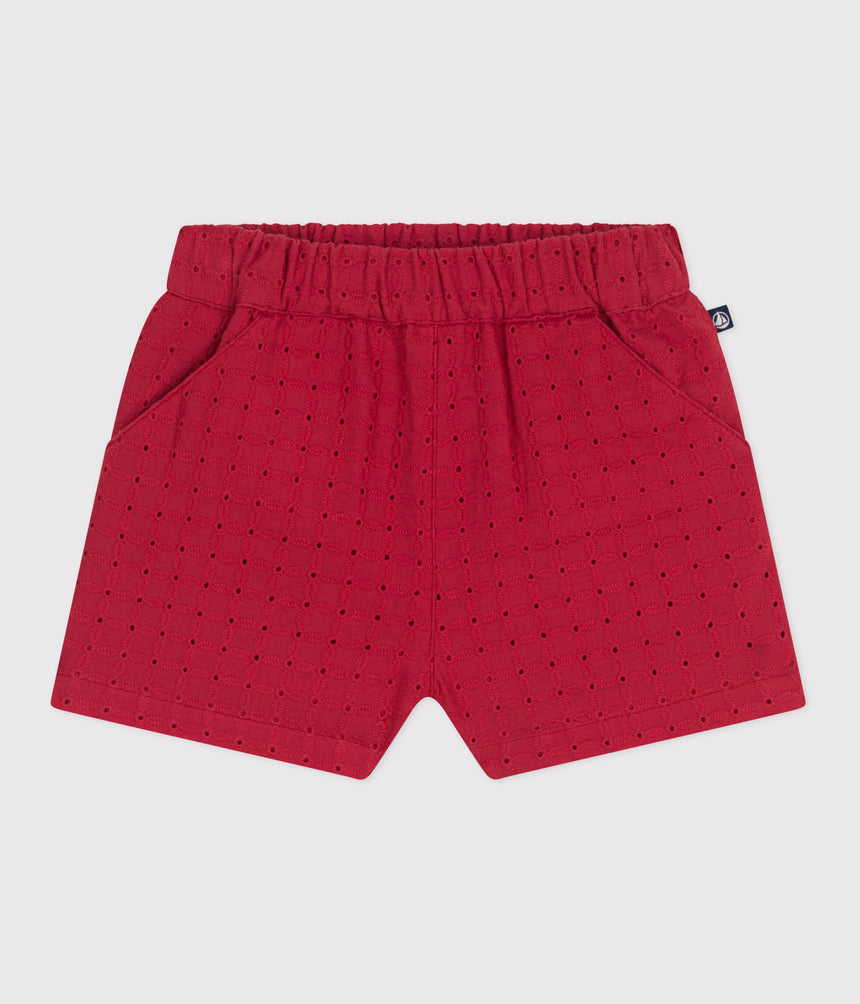 BABIES' POPLIN & BRODERIE ANGLAISE SHORT
