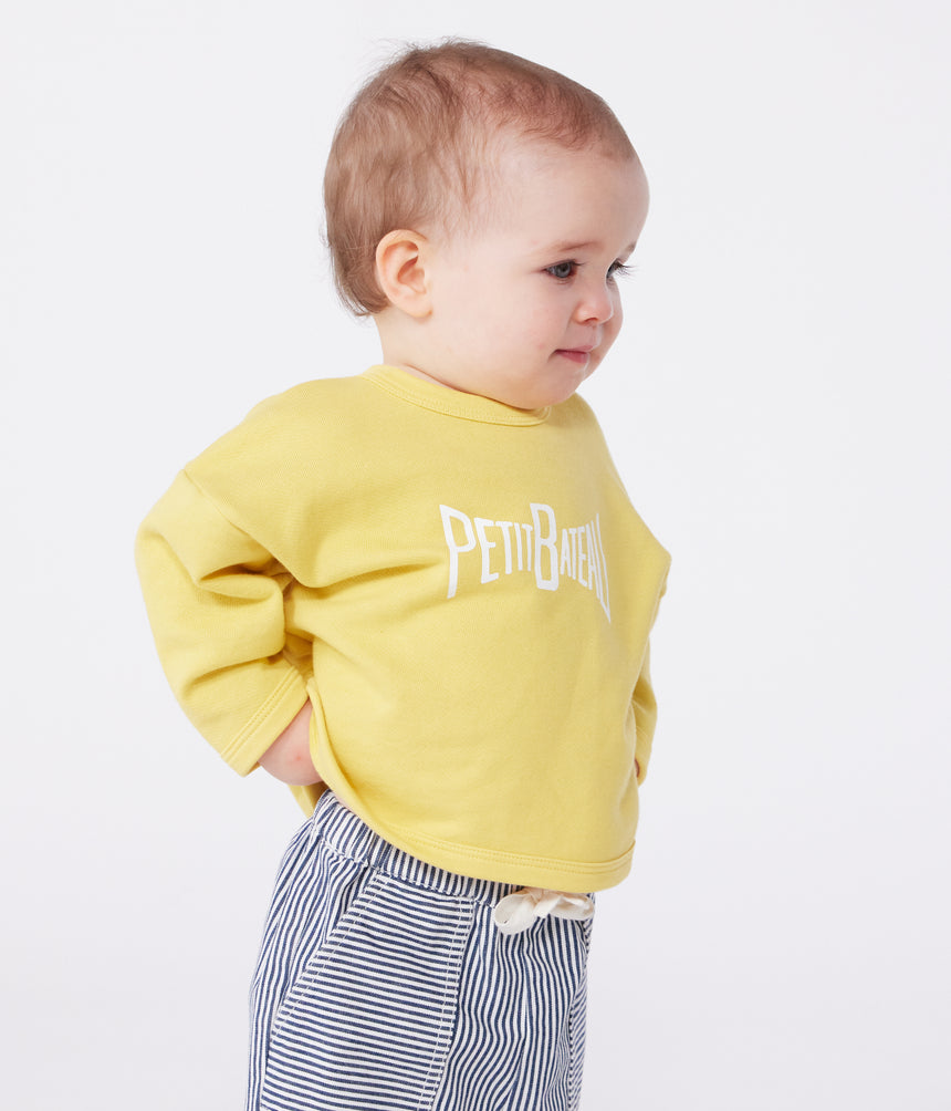 PLAIN COTTON BABY SWEATSHIRT