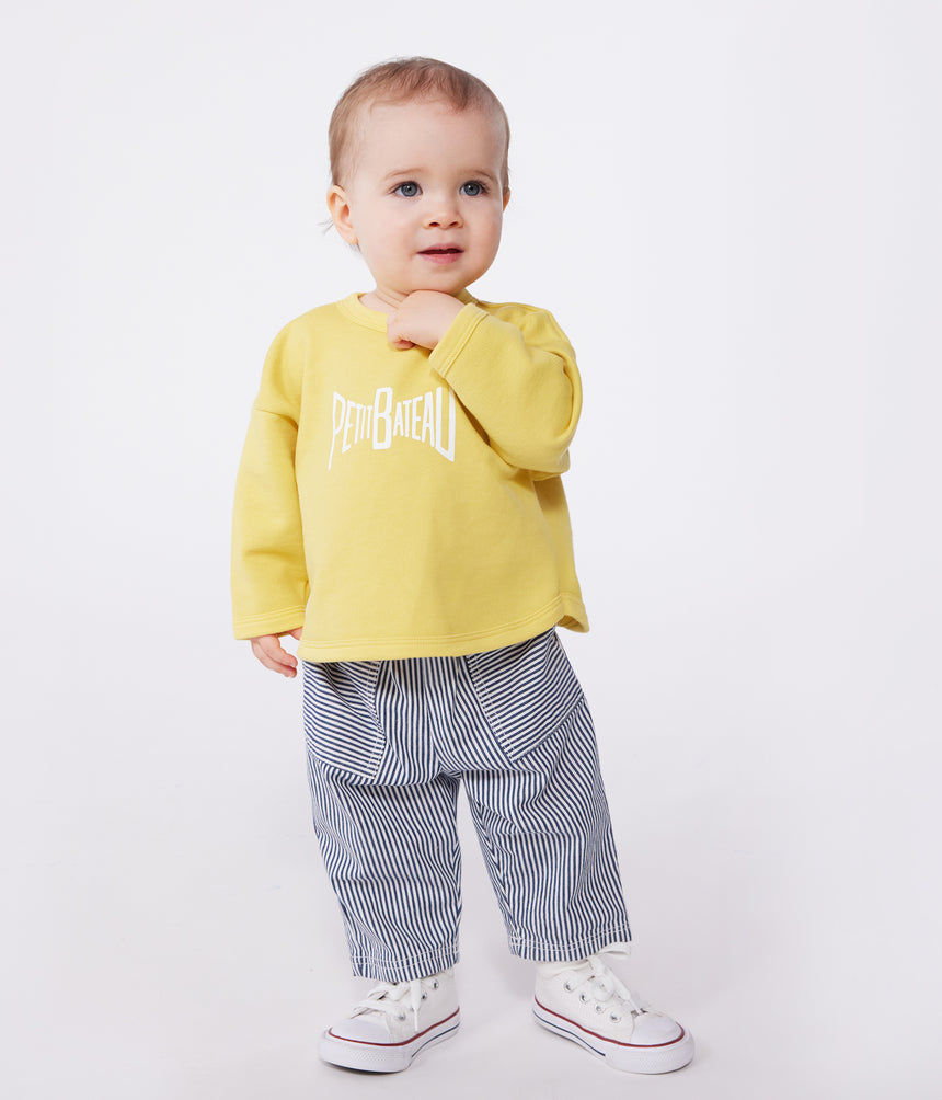PLAIN COTTON BABY SWEATSHIRT