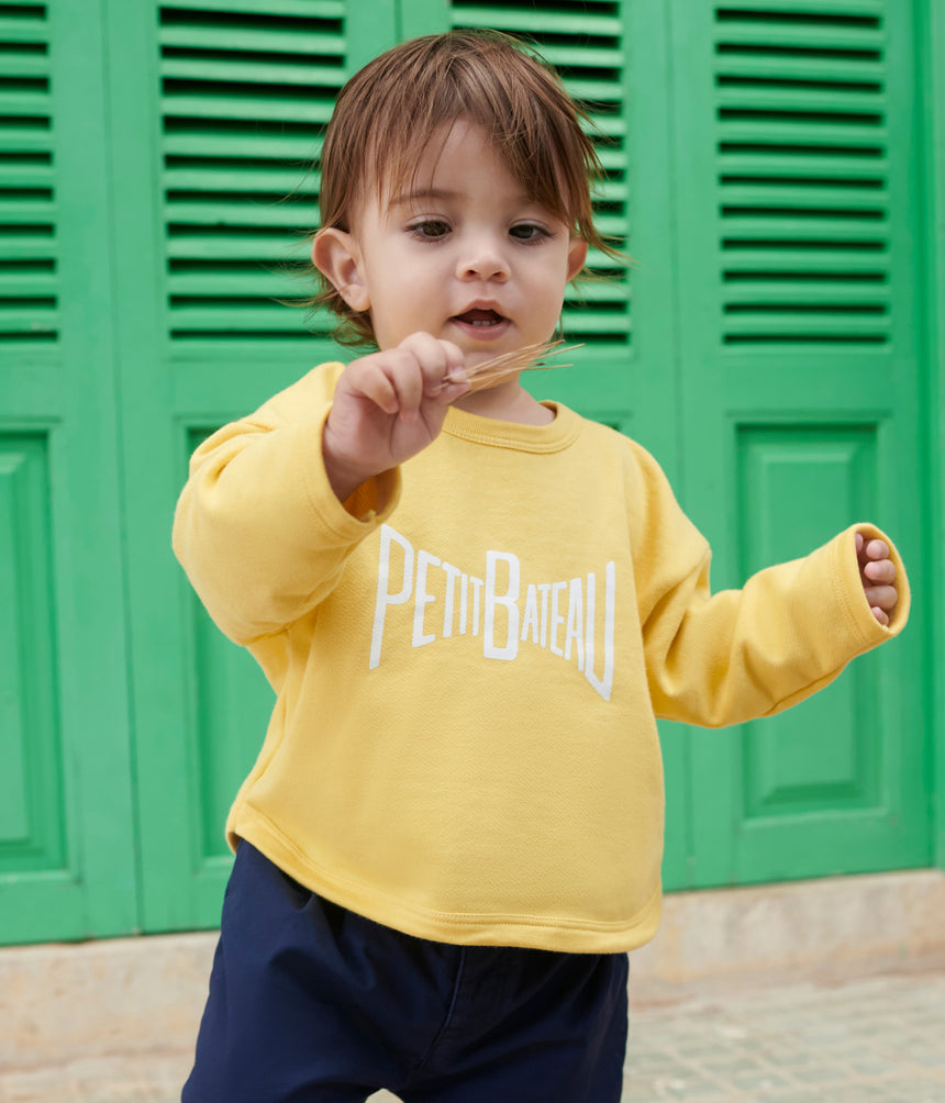 PLAIN COTTON BABY SWEATSHIRT