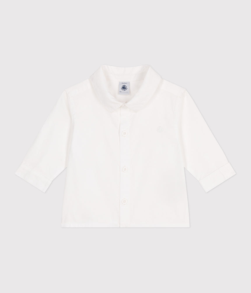 BABIES' PLAIN COTTON SHIRT