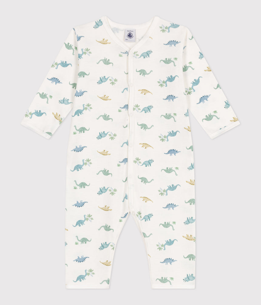 BABIES FOOTLESS COTTON DINOSAUR PYJAMAS