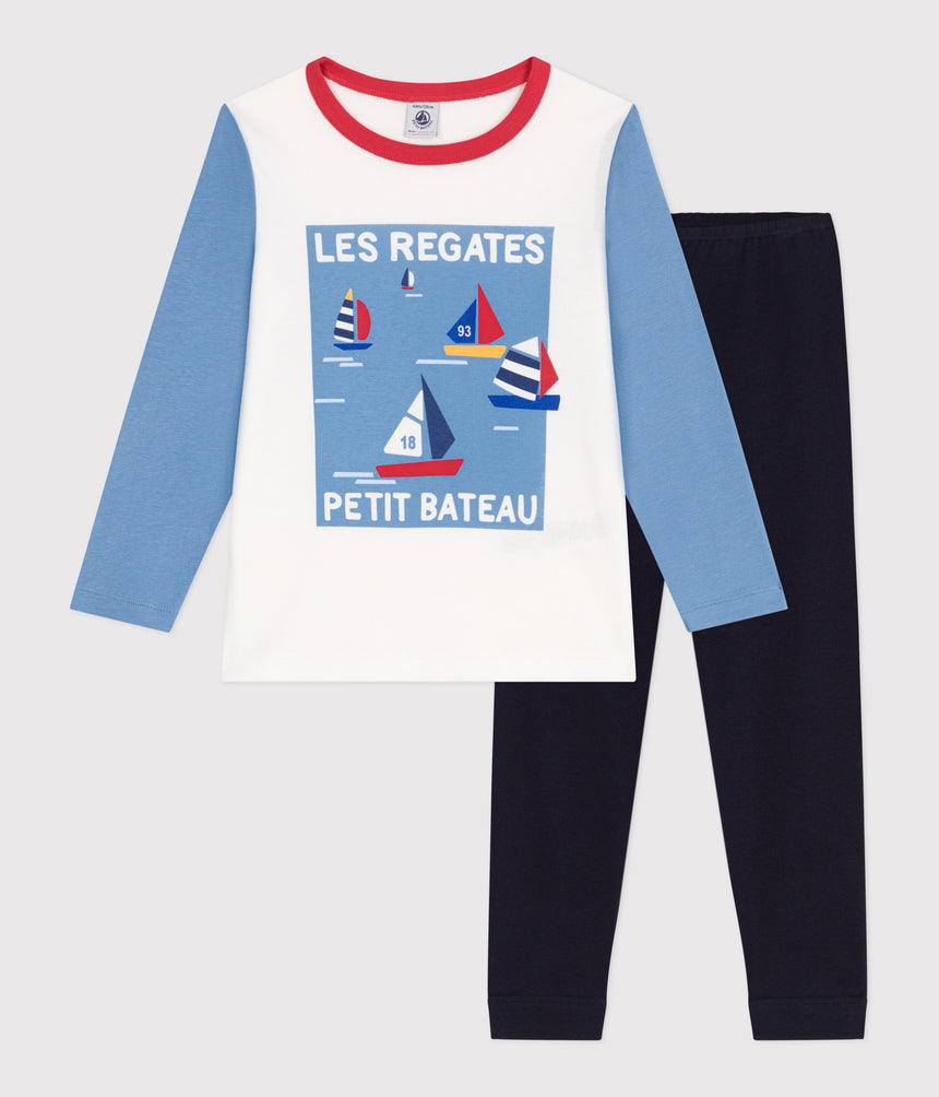 CHILDRENS LONG-SLEEVED COTTON PYJAMAS