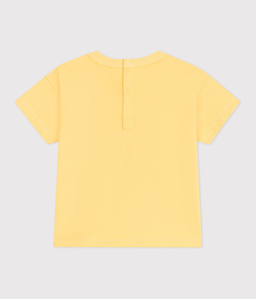 BABIES' SHORT-SLEEVED PLAIN COTTON T-SHIRT