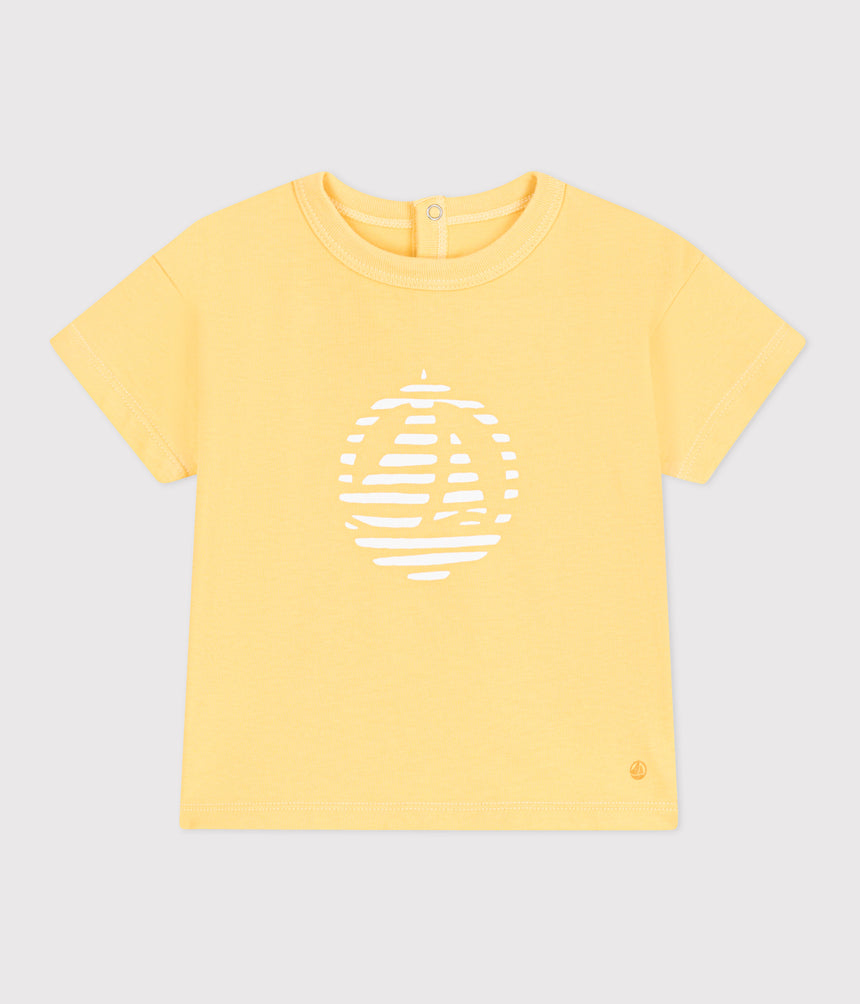BABIES' SHORT-SLEEVED PLAIN COTTON T-SHIRT