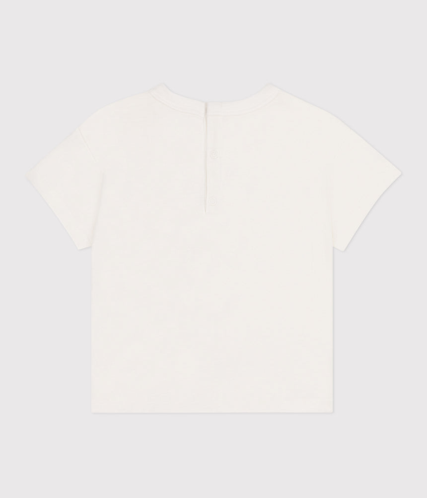 BABIES' SHORT-SLEEVED PLAIN COTTON T-SHIRT