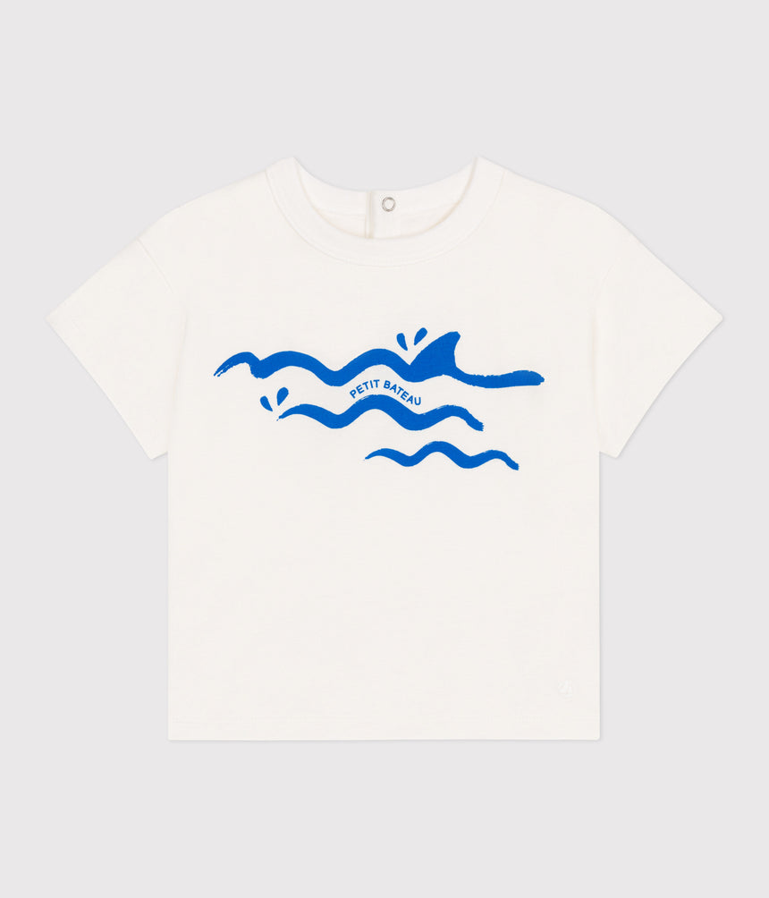 BABIES' SHORT-SLEEVED PLAIN COTTON T-SHIRT