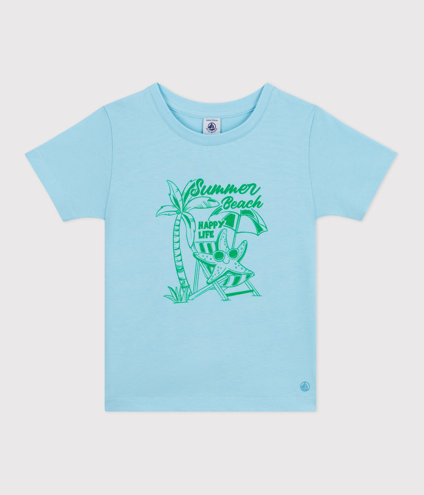 CHILDREN'S SHORT-SLEEVED PRINTED COTTON T-SHIRT