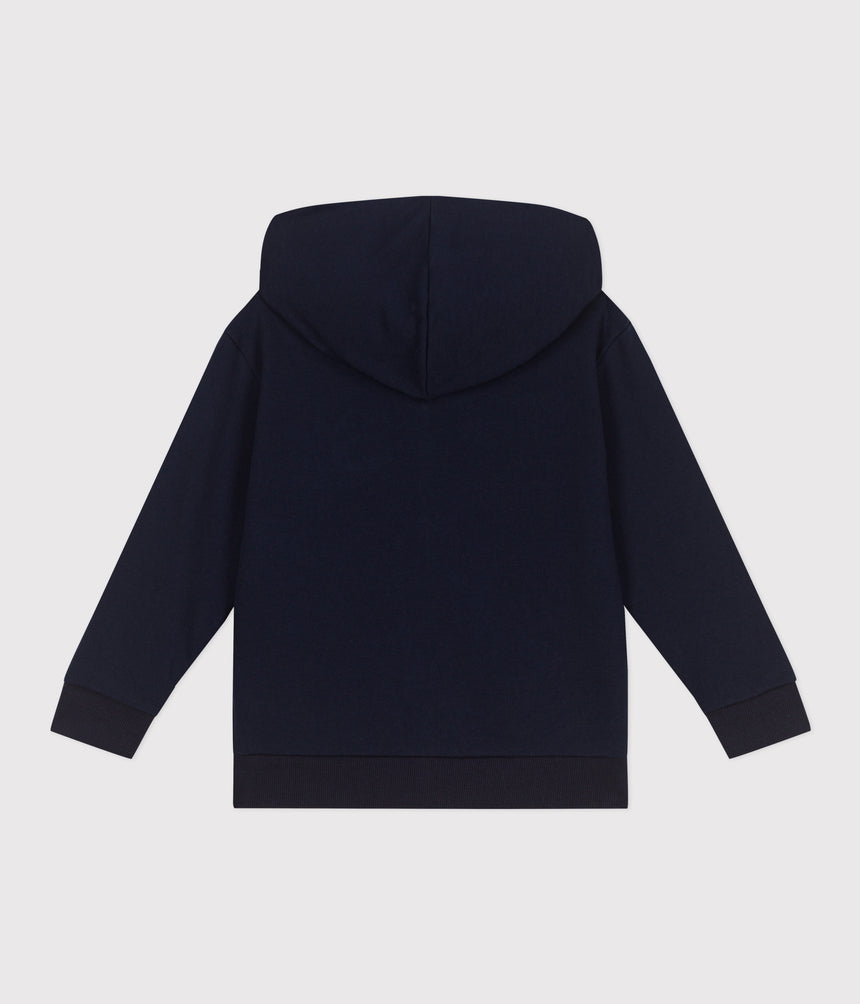 CHILDRENS PLAIN COTTON ZIP-UP HOODIE