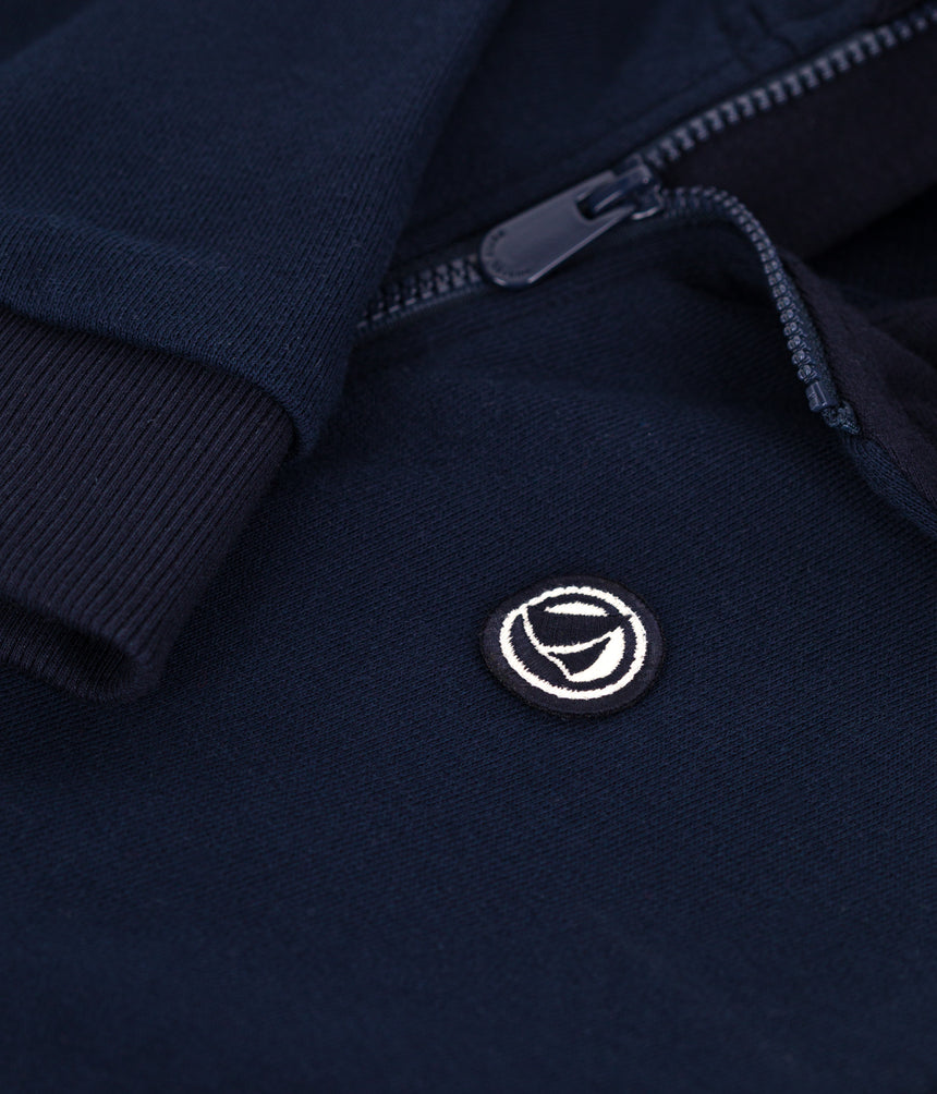 CHILDRENS PLAIN COTTON ZIP-UP HOODIE