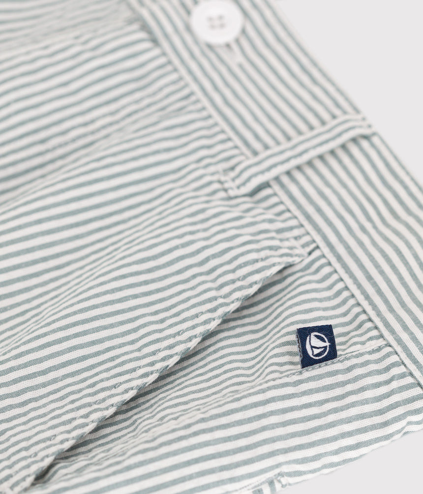 CHILDREN'S STRIPY COTTON SHORTS