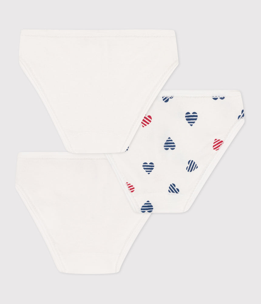 CHILDREN'S HEART-PRINT COTTON PANTS - 3-PACK