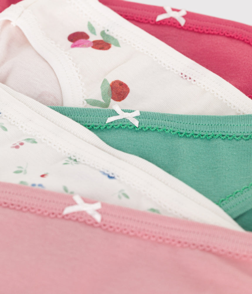 CHILDREN'S FRUIT PRINT COTTON PANTS- 5-PACK