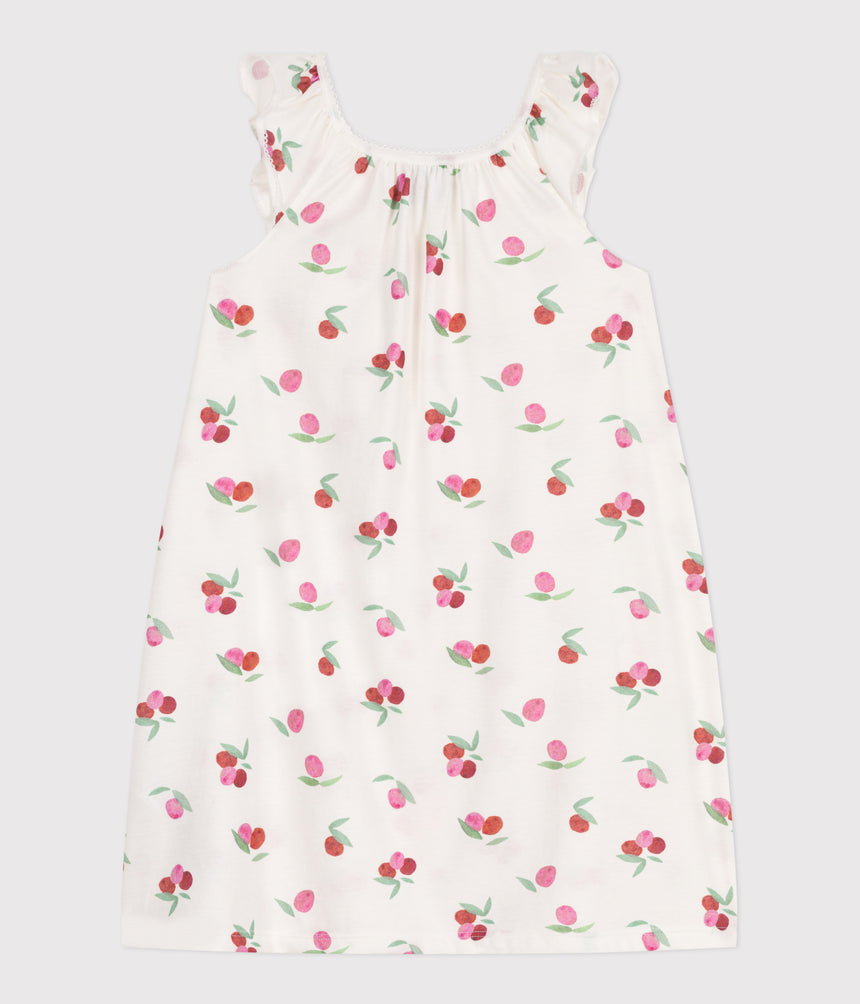 GIRL'S FRUIT PRINT COTTON NIGHTDRESS