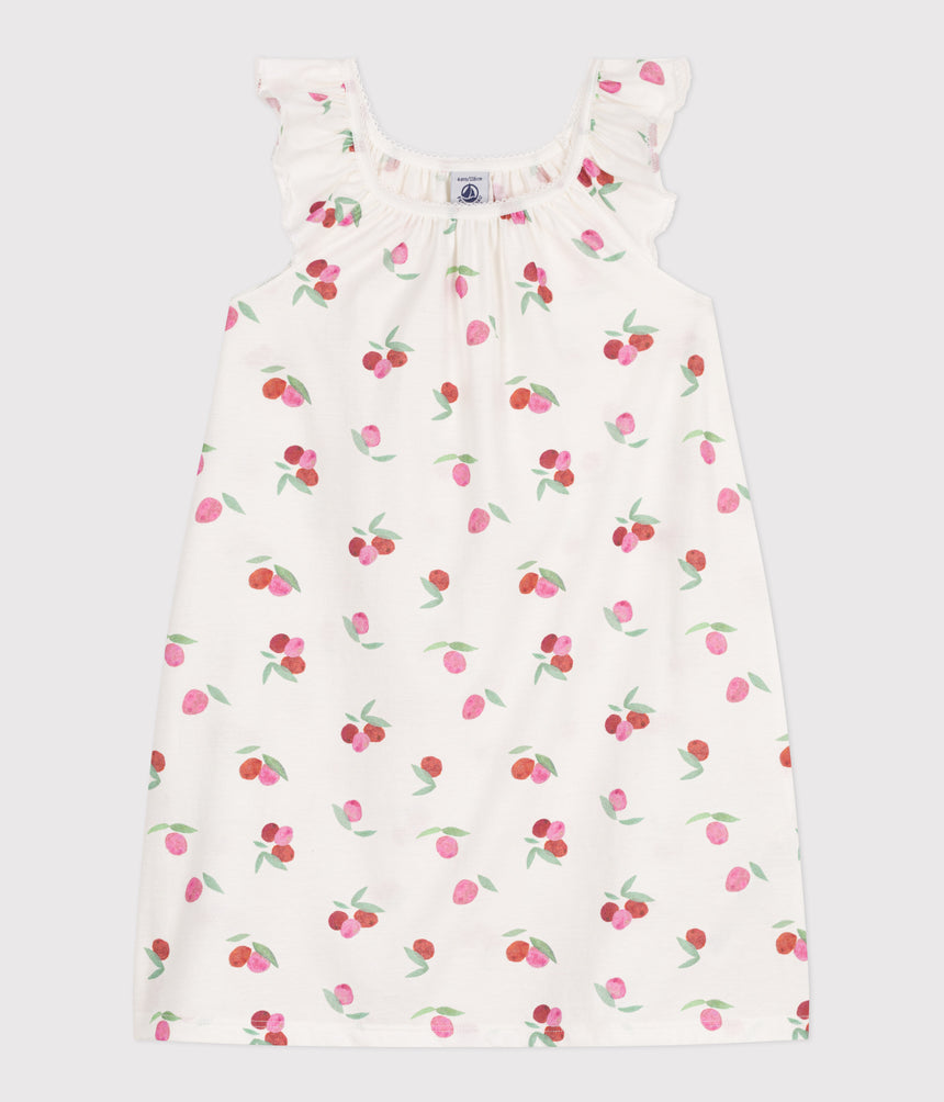 GIRL'S FRUIT PRINT COTTON NIGHTDRESS