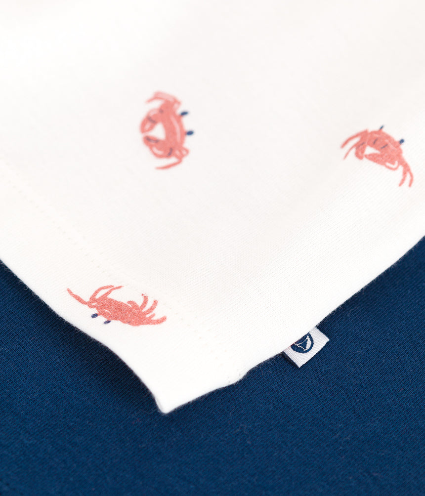 CHILDREN'S SHORT CRAB-PRINT COTTON PYJAMAS