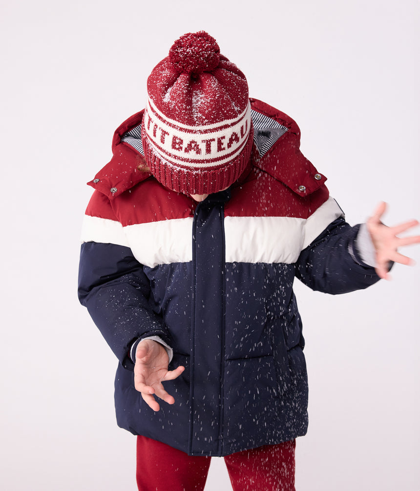 CHILDREN'S KNITTED PETIT BATEAU LINED IN POLAR FLEECE