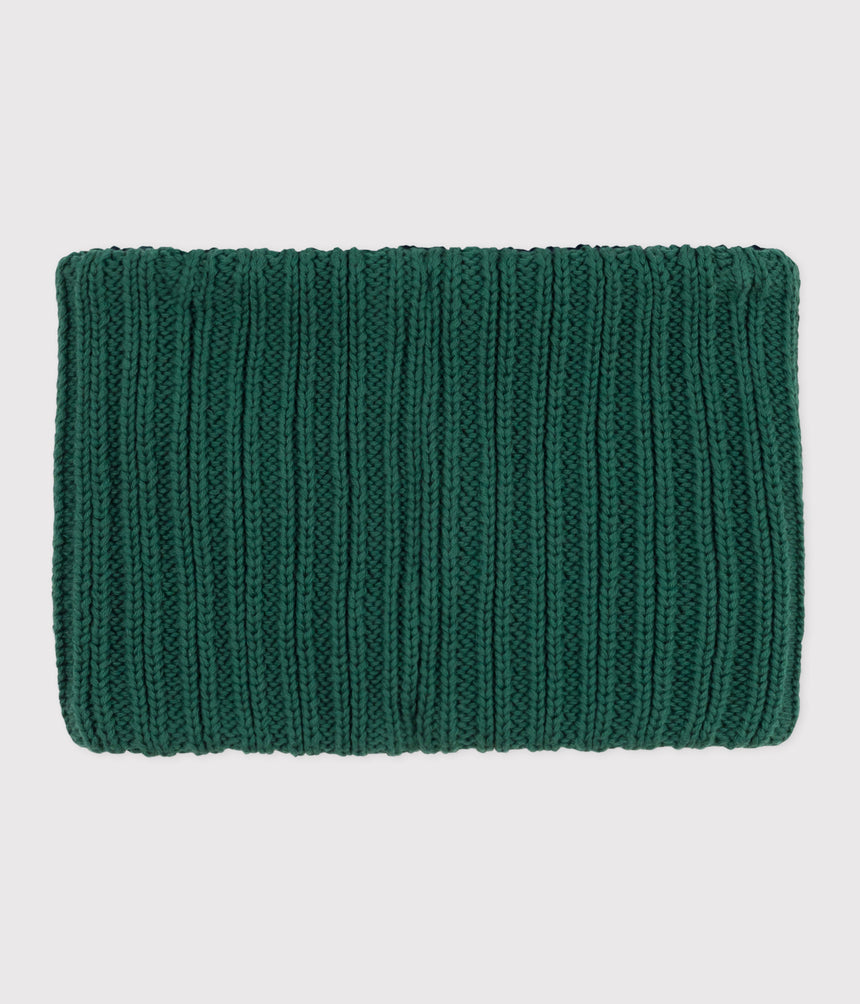 CHILDREN'S FLEECE-LINED KINTTED SNOOD
