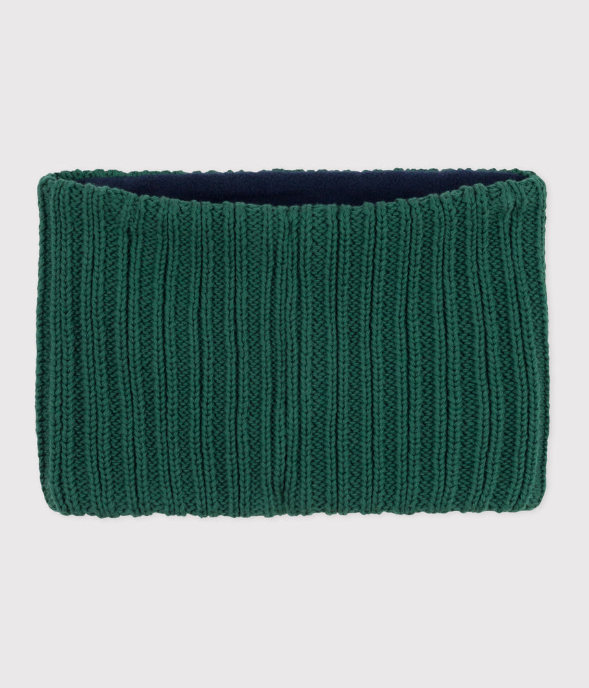 CHILDREN'S FLEECE-LINED KINTTED SNOOD