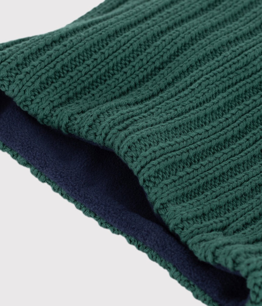 CHILDREN'S FLEECE-LINED KINTTED SNOOD
