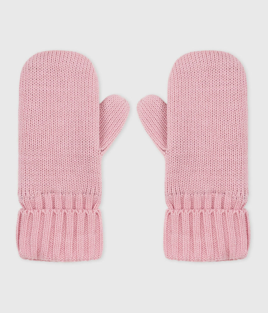 CHILDREN'S KNITTED POLAR FLEECE-LINED MITTENS