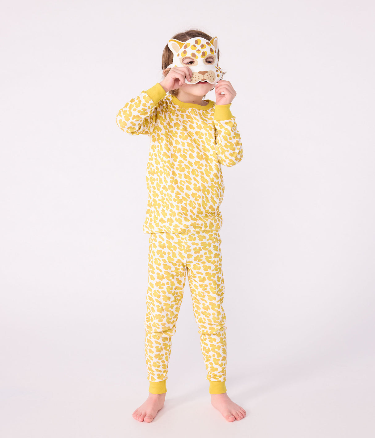 CHILDREN'S LEOPARD PRINT COTTON FANCY DRESS PYJAMAS