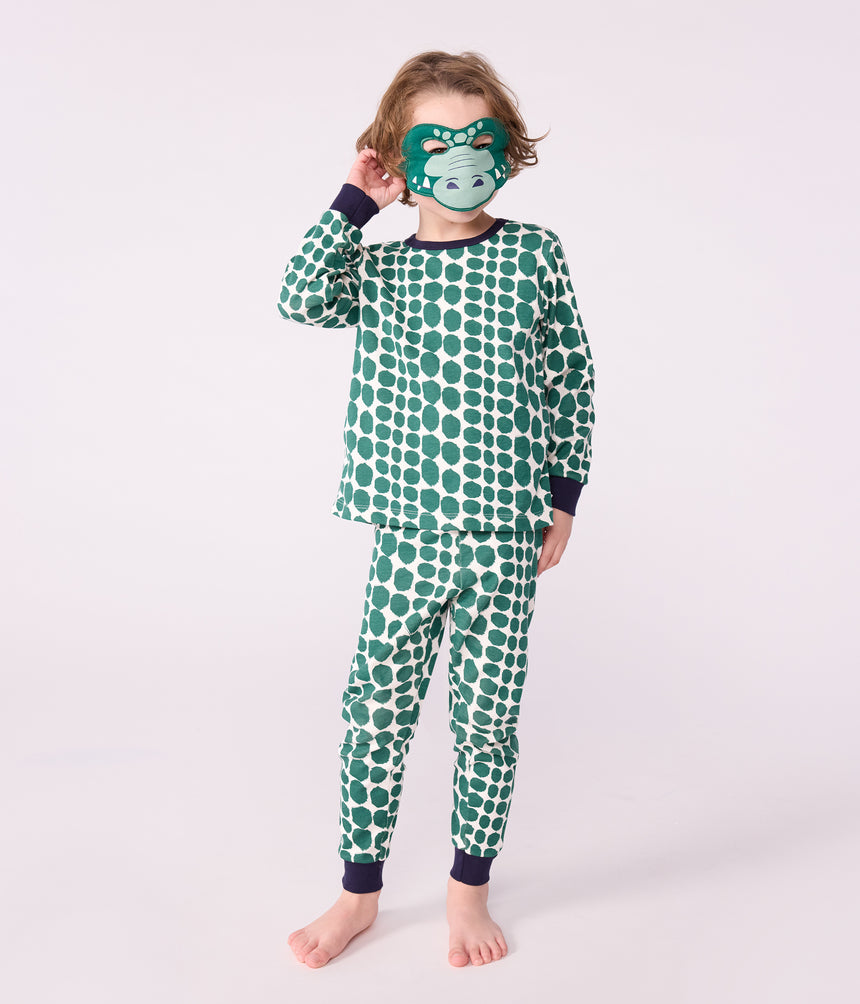 CHILDREN'S CROCODILE PRINT COTTON FANCY DRESS PYJAMAS