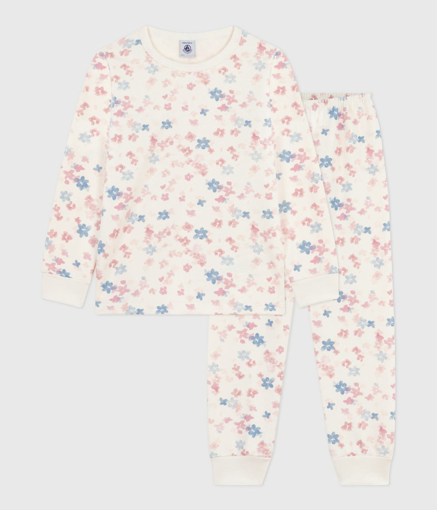 CHILDRENS PYJAMAS IN FLORAL-PRINT FLEECE