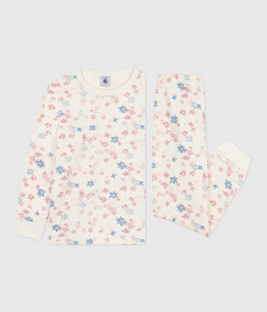 CHILDRENS PYJAMAS IN FLORAL-PRINT FLEECE