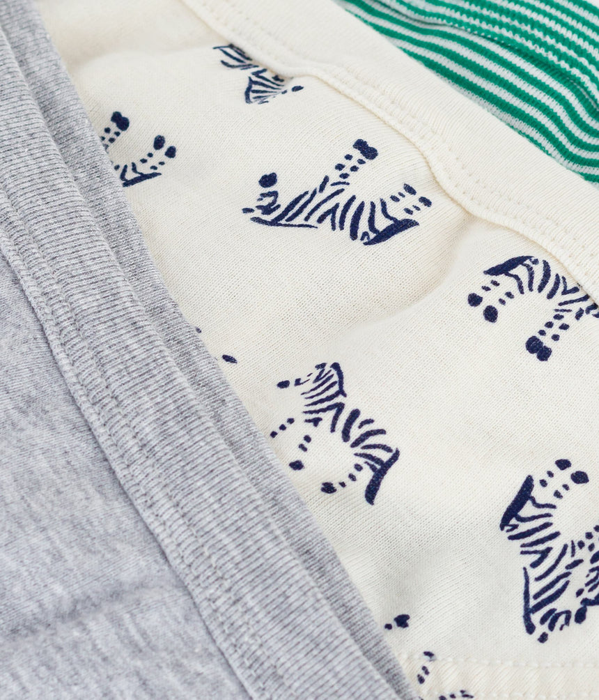 PACK OF CHILDREN'S ZEBRA PRINT COTTON BRIEFS