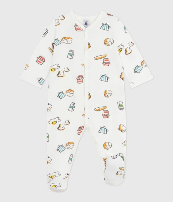 BABIES PRINTED TUBE KNIT PYJAMA SUIT