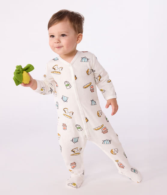 BABIES PRINTED TUBE KNIT PYJAMA SUIT