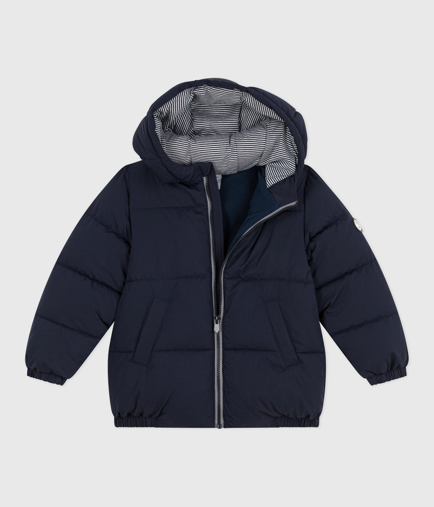 CHILDREN'S POLYESTER PUFFER JACKET WITH MICROFLEECE LINING