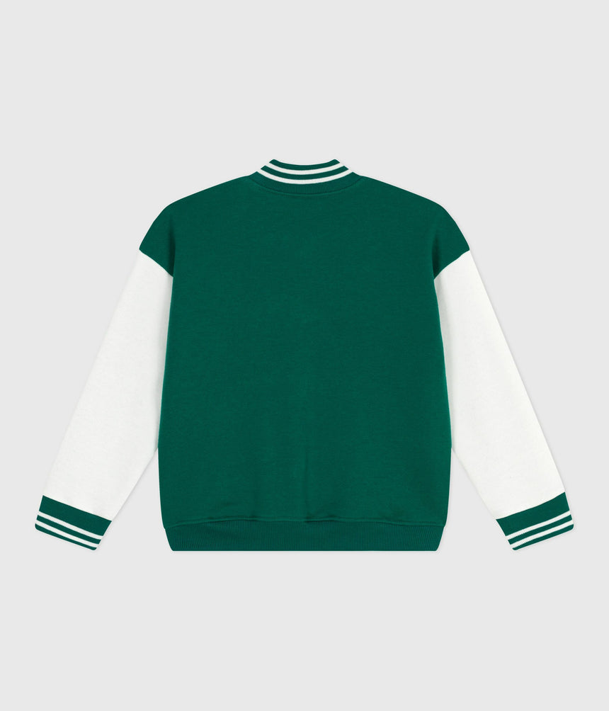 CHILDREN'S VARSITY-STYLE JACKET IN PLAIN COTTON
