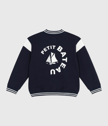 CHILDRENS' VARSITY STYLE JACKET IN PLAIN COTTON