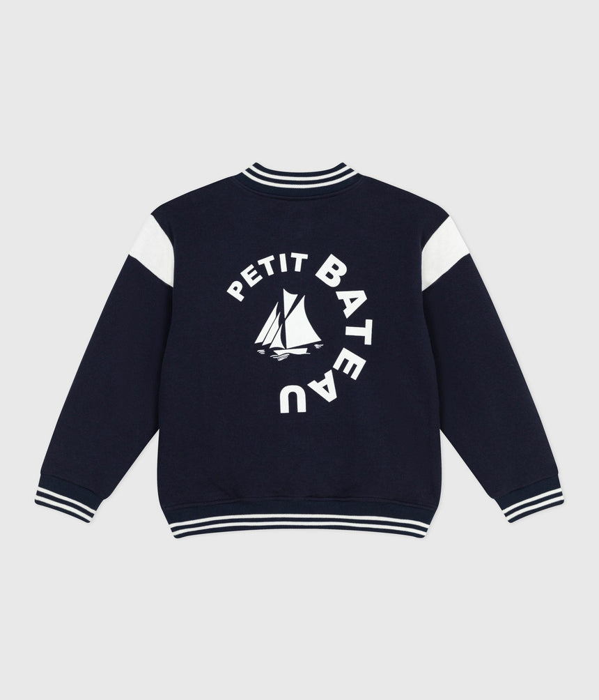 CHILDRENS' VARSITY STYLE JACKET IN PLAIN COTTON