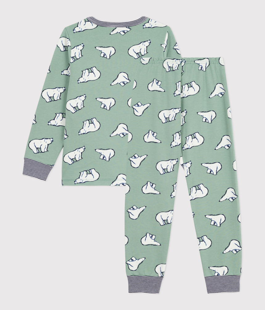CHILDREN'S PYJAMAS IN BEAR-PRINT FLEECE