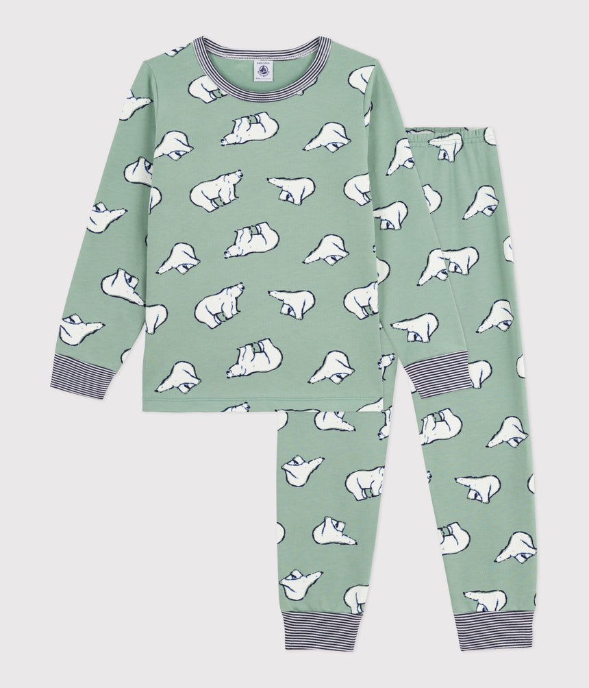 CHILDREN'S PYJAMAS IN BEAR-PRINT FLEECE
