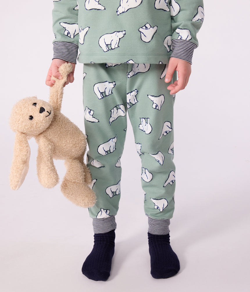 CHILDREN'S PYJAMAS IN BEAR-PRINT FLEECE