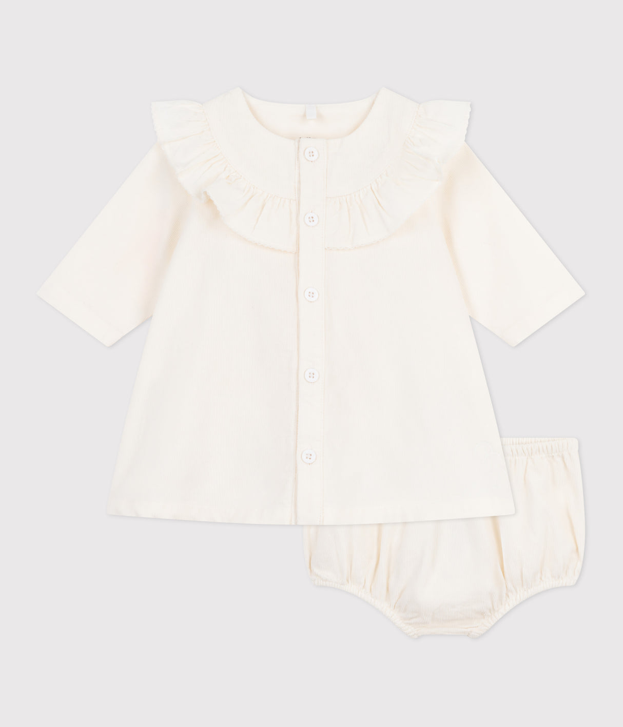 BABIES EMBROIDERED CORDUROY SPRECIAL OCCASION DRESS AND BLOOMERS