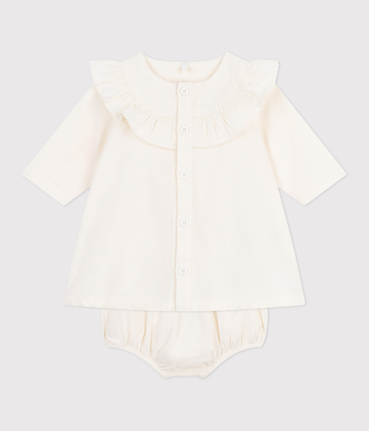 BABIES EMBROIDERED CORDUROY SPRECIAL OCCASION DRESS AND BLOOMERS