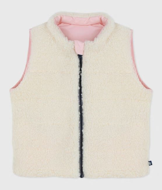 BABIES REVERSIBLE SLEEVELESS PUFFER JACKET
