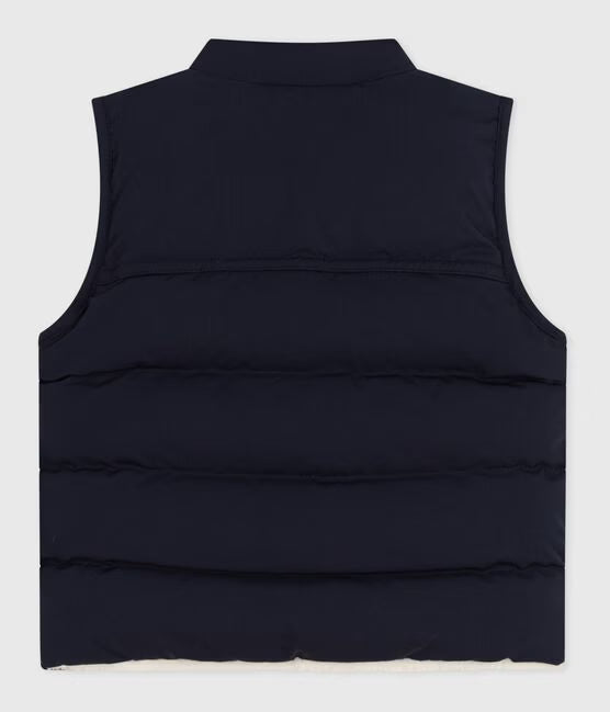 BABIES REVERSIBLE SLEEVELESS PUFFER JACKET