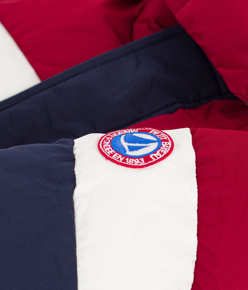 BABIES' LIGHT PLAIN COLOR BLOCK PUFFER JACKET