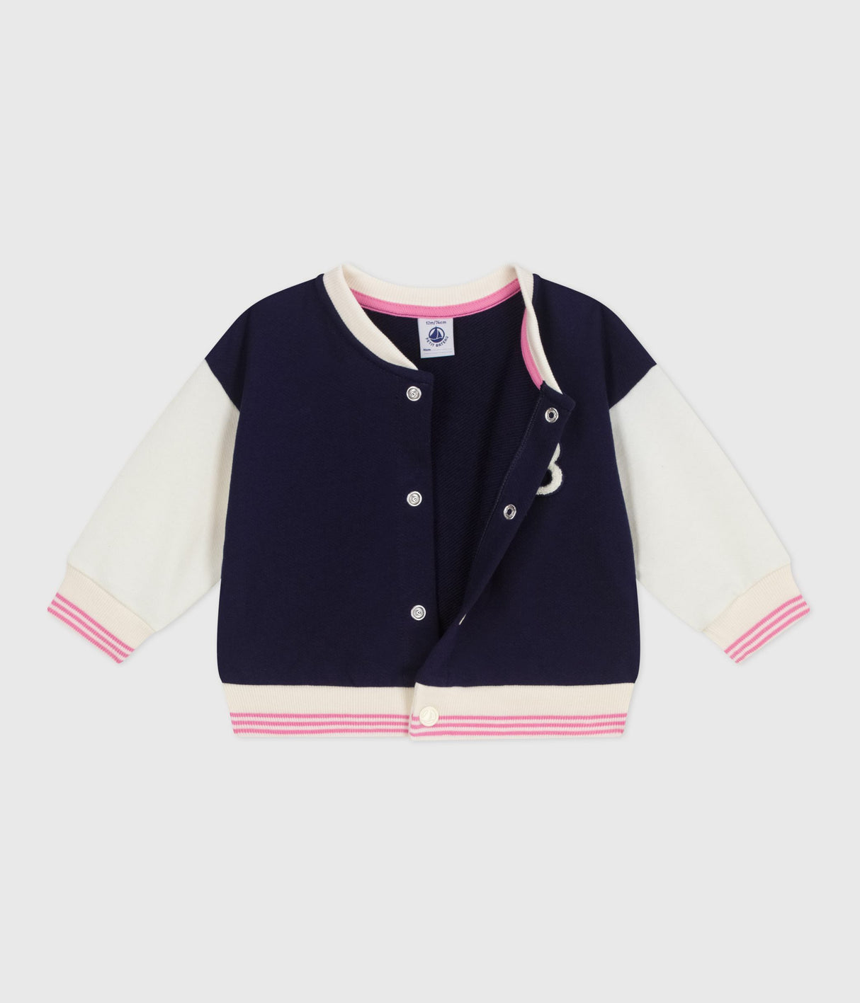 BABIES VARSITY-STYLE COTTON JACKET